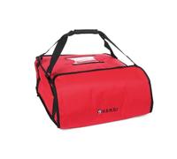 HENDI Sac de Transport et de Livraison de Pizzas, Sac à Dos de Livraison de Nourriture, Isolé, Imperméable, intérieur 45x45x(H) 18cm, Rouge, 47x47x(H) 21cm