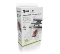 HENDI Sacs sous vide gaufrés, 100 unités, compatibles avec machines à cloche et à aspiration externe, adaptés à la cuisson Sous-Vide, -20/+100°C, 250x350mm, 75µm, PA/PE, sans BPA