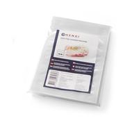 HENDI Sacs sous vide lisses, 100 unités, scellage hermétique, compatibles avec machines sous vide à cloche, 230x160mm, 65µm PA/PE qualité alimentaire