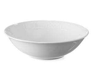 HENDI Saladier, bords renforcés, émaillage de qualité, résistance aux impacts et à l'usure, convient à micro-ondes et lave-vaisselle, 1L, ø230x(H)65mm, porcelaine blanche
