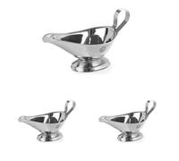 HENDI Saucière, 230 ml, avec base, petit récipient bol pot à sauce, saucière avec bec verseur, 160x98x(H)90mm, acier inoxydable (Lot de 3)