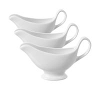 HENDI Saucière en Porcelaine Blanche, avec Socle, Pichet à Sauce avec Bec Verseur, 173x54x(H)102 mm, Vaisselle de Table Professionnelle