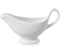HENDI Saucière en Porcelaine Blanche, avec Socle, Pichet à Sauce avec Bec Verseur, 173x54x(H)102 mm, Vaisselle de Table Professionnelle