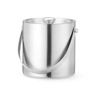 HENDI Seau à glace, bac à glaçons, BarUp, double paroi, avec couvercle et anse, 2L, ⌀153x(H)165mm, acier inoxydable
