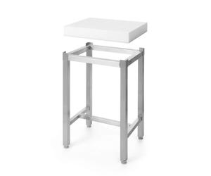 HENDI Set Billot blanc en HDPE avec Piètement en acier inoxydable, 500x400x(H)800mm