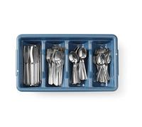 HENDI Set de couverts avec plateau, 200 pièces, 4 compartiments, 525x300x(H)95mm, acier inoxydable, polypropylène