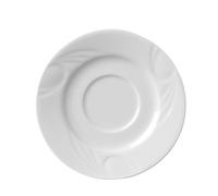 HENDI Soucoupe avec bords renforcés, ø125 mm, pour tasse à expresso, porcelaine blanche