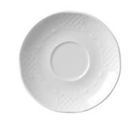 HENDI Soucoupe avec bords renforcés, ø130 mm, pour tasse à expresso, porcelaine blanche