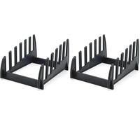 HENDI Support à planches à découper, pour 6 planches jusqu'à 2,6 cm d'épaisseur, organisateur, égouttoir, rack, 320x230x(H)160mm, polypropylène, noir (Lot de 2)