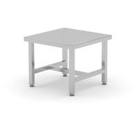 HENDI Support de marmites, porte-marmites, plan de travail, table, étagère, pour grandes marmites, soudé, pieds réglables, charge maximale : 100 kg/m², 550x550x(H)450 mm, acier inoxydable