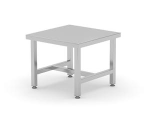 HENDI Support de marmites, porte-marmites, plan de travail, table, étagère, pour grandes marmites, soudé, pieds réglables, charge maximale : 100 kg/m², 550x550x(H)450 mm, acier inoxydable