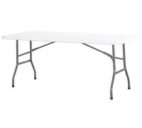 Table pliante blanche pour traiteur, 180 x 74 cm, jusqu'à 150 kg - Hendi 81