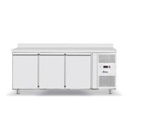 HENDI Table réfrigérée Arktic 3 portes avec 3 étagères réglables pour GN 1/1, -2/8°C, 420 L, dégivrage automatique, affichage digital, 230V/400W, 1795x700x(H) 850 mm, acier inoxydable