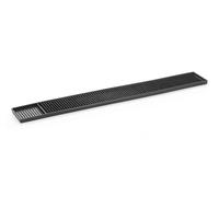 HENDI Tapis de bar, 610x85x(H)15mm | Pour séchage de verres et accessoires de cocktail, TPE, noir
