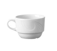 HENDI Tasse à café, pour HENDI Soucoupe 798171,bords renforcés,émaillage de qualité,haute résistance aux chocs et à l'usure,convient à micro-ondes et lave-vaisselle, 170ml, ø80mm,porcelaine blanche