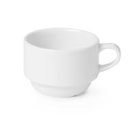 HENDI Tasse à café avec bords renforcés, 170 ml, ø80 mm, porcelaine blanche