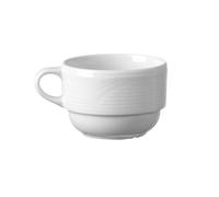 HENDI Tasse à cappuccino, avec bords renforcés, émaillage de qualité, 230ml, ø87mm, porcelaine blanche