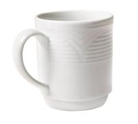 HENDI Tasse de petit-déjeuner avec bords renforcés, 220 ml, mug, mok, porcelaine blanche