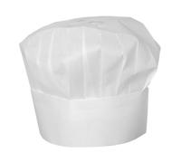HENDI Toque de Cuisine jetable, matériau PP Non tissé plissé, Taille réglable, 10 pièces, ⌀300x(H) 230mm, Blanc
