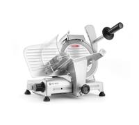 HENDI Trancheuse électrique, multi-usages, pour jambons, saucissons, viandes, Profi Line 195, lame Ø: 195mm, épaisseur de tranche (0-12mm), 220-240V, 200W, 416x400x(H)335mm, argent, aluminium, inox