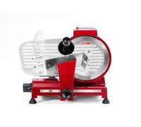 HENDI Trancheuse électrique, multi-usages, pour jambons, saucissons, viandes, Profi Line 220, lame Ø: 220mm, épaisseur de tranche (0-12mm), 220-240V, 280W, 506x435x(H)347mm, rouge, aluminium, inox