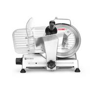HENDI Trancheuse électrique, multi-usages, pour jambons, saucissons, viandes, Profi Line 220, lame Ø: 220mm, épaisseur de tranche (0-12mm), 220-240V, 280W, 506x435x(H)347mm, argent, aluminium, inox