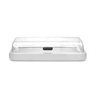 HENDI UNIQ Vitrine de buffet avec plateau et élément de refroidissement, couvercle transparent, écran de refroidissement, vitrine, serveur de buffet, GN1/1, 593 x 389 x 147 mm, acier inoxydable, ABS