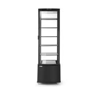 HENDI Vitrine de présentation réfrigérée, dégivrage automatique, système anti-buée, 5 étagères réglables, éclairage LED, 270L, 0 à 6°C, 230V, 290W, 556x526x(H) 1913mm, ABS, noir