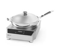 HENDI Wok à induction modèle 3500, Profi Line, Wok à induction+poêle, 230V/3500W, 340x450x(H)295mm
