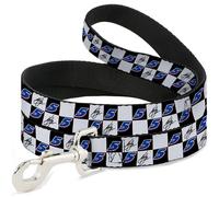 Hendrick Motorsports Laisse pour Animal Domestique, autographe Kyle Larson et Logo Damier #5, Noir et Blanc, 1,8 m de Long et 1,3 cm de Large