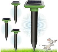 HENESE Répulsif Anti-Taupes Vibrations-Lot de 4,Fréquence Variable 400-1000 Hz,IP66 Imperméable,dissuasif Efficace Contre Les Taupes,Les Souris,Les Fourmis,Rats,et Le Serpent,Fonctionne à Solaire