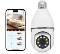 HENF-1PC Ampoule Camera Surveillance,Camera Surveillance WiFi Intérieur/Extérieure sans Fil 1080P Full HD Vision Nocturne Inf[J93]