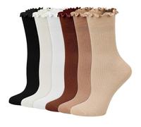 HENG BIRD Chaussettes Antidérapantes Femme, Chaussettes Sport Femme, 6 Paires