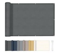 HENG FENG Brise Vue Balcon 100x1000cm,160g/㎡ PES Imperméable, Cache Balcon Protection de la Vie Privée, Anti-UV, Résistant au Vent, avec Attaches de Câble,Anthracite