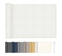 HENG FENG Brise Vue Balcon 100x1000cm,160g/㎡ PES Imperméable, Cache Balcon Protection de la Vie Privée, Anti-UV, Résistant au Vent, avec Attaches de Câble,Beige