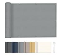 HENG FENG Brise Vue Balcon 100x100cm,160g/㎡ PES Imperméable, Cache Balcon Protection de la Vie Privée, Anti-UV, Résistant au Vent, avec Attaches de Câble,Gris