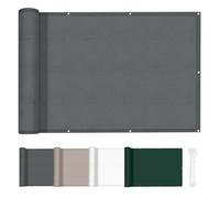 HENG FENG Brise Vue Balcon 90x600cm pour la Vie privée, Anthracite | Toile de brise vue imperméable En tissu PES,95% Protection UV,Cache Balcon attaches incluses pour jardin,terrasse,balcon