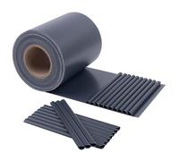 HENG FENG Brise-Vue pour Clôture Double Barreaux 35m x 19cm - Rouleau PVC Renforcé 450g/m² - Résistant UV et Intempéries - Protection Visuelle Totale - Inclus 20 Clips (Anthracite)