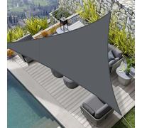 HENG FENG Voile d'ombrage Imperméable Triangulaire 4x4x4m PES Toile Ombrage Auvent Protection des Rayons UV pour Extérieur Jardin Terrass Balcon Couleur Anthracite