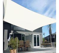 HENG FENG Voile d'ombrage Rectangulaire 2X4m HDPE Toile Ombrage Auvent Respirant Protection des Rayons UV pour Extérieur Jardin Terrass Balcon Couleur Beige