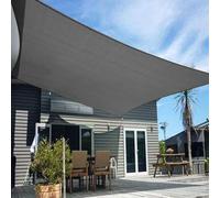 HENG FENG Voile d'ombrage Rectangulaire 2X4m HDPE Toile Ombrage Auvent Respirant Protection des Rayons UV pour Extérieur Jardin Terrass Balcon Couleur Anthracite