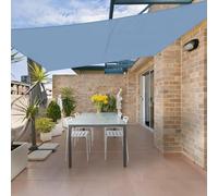 HENG FENG Voile d'Ombrage Rectangulaire 3X4m,160 g/m² PES Imperméable Toile d'ombrage,Toile Protection UV 95% pour Extérieur, Jardin, Terrasse et Camping,avec kit de Fixation,Ciel Bleu