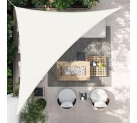HENG FENG Voile d'ombrage Triangulaire 3x3x4.25m - Toile Polyester 160 g/m² imperméable et résistante aux UV 95% - pour Jardin, terrasse, Extérieur - Cordon de Montage Inclus - Beige