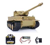 Heng Long Mato Metal Échelle 1/16 Jaune German Tiger I Bb Shooting RTR RC Tank 1220 Jaune, US en stock