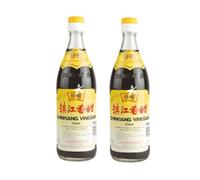 Heng Shun - Lot de 3 vinaigres noirs Chinkiang Vinegar dans une bouteille en verre de 550 ml - Vinaigre de riz chinois traditionnel (noir) idéal pour les sauces et les assaisonnements