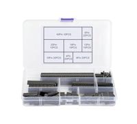 HENGBIRD 120 Pièces Connecteur à Une Rangée Droite, 2,54mm Prise Féminine Pin Header pour PCB 4 à 40 Pin Contacts Dorées PBT Cuivre Découpables pour Arduino Raspberry Pi Breadboard DIY Module