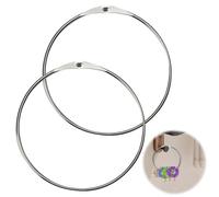 HENGBIRD 2 Pièces Grand Anneau en Métal Polyvalent - Porte-Clés, Reliure à Feuilles Mobiles Classeur Articulé pour Rideau de Douche T-Shirt Sac Scrapbooking DIY 150 mm
