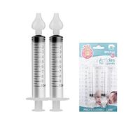 HENGBIRD 2 Pièces Seringue Nasale Bebe, Mouché-BéBé, BéBé Seringue Avec Graduation 10 Ml Avec Embout D'Aspiration Nasale En Silicone Nettoyable Et RéUtilisable