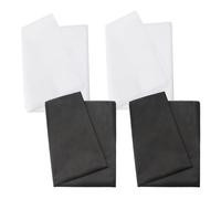 HENGBIRD 4 Feuilles Entoilage Fusible Non Tissé Léger Tissu d Entoilage à Repasser pour Artisanat de Couture (100 cm Large x 1 Mètres) Noir et Blanc