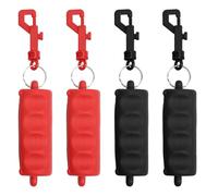 HENGBIRD 4 Pièces Extracteur de Flèche Pinces de Flèche avec Porte-Clés Tir à l'arc Silicone Gripper Tir à l'arc Arrow Puller Outils pour Arcs de Tir à l'arc Protéger Les Mains (Noir et Rouge)